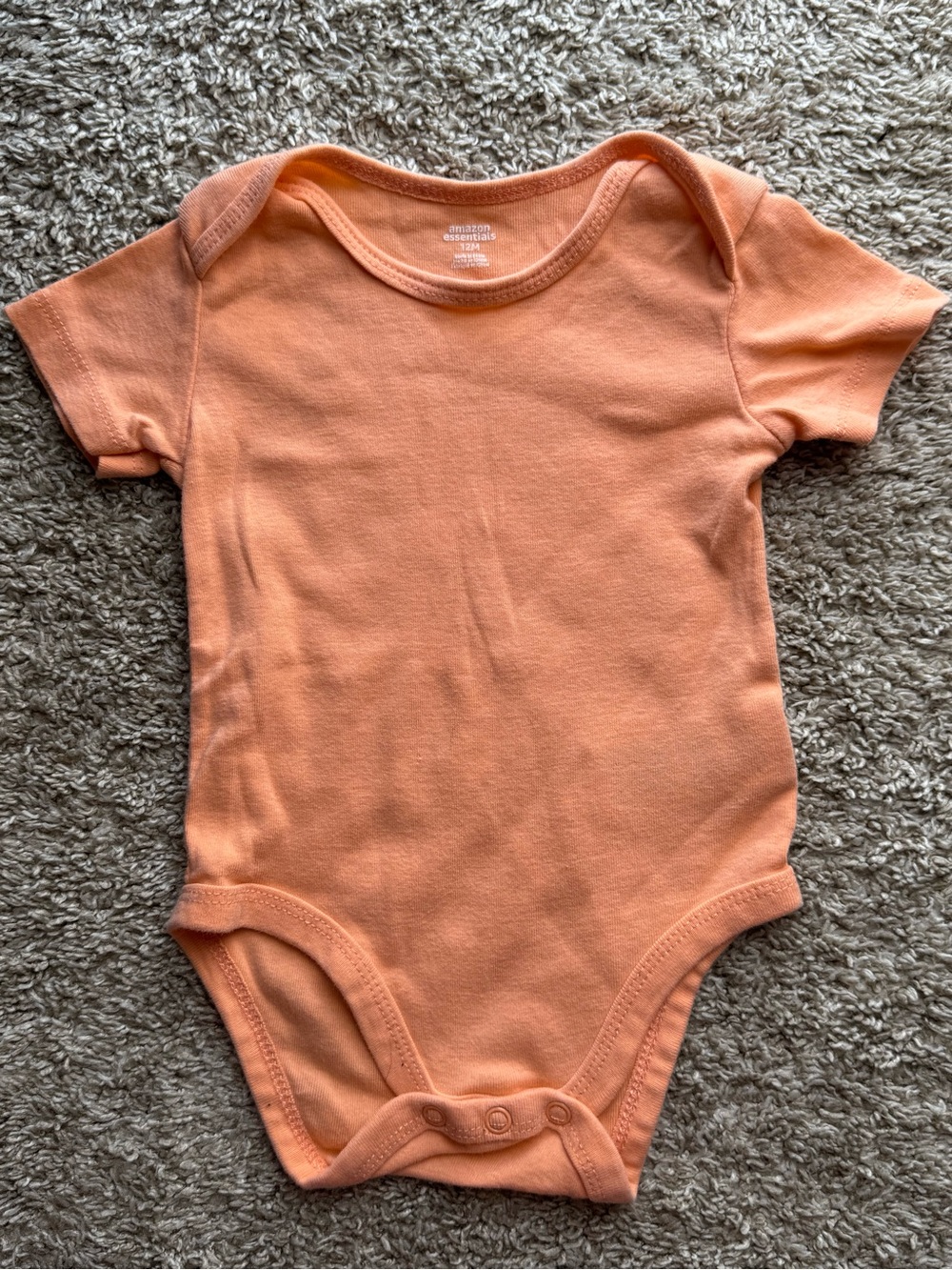 Amazon Essentials Orange Short Sleeve Bodysuit 12M